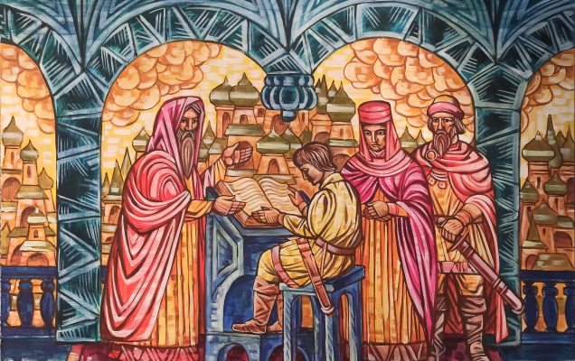 Юность Александра. 140х160см ,холст ,акрил.